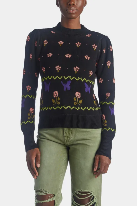 Floral Puff Sleeve Pullover sold by Lord & Taylor