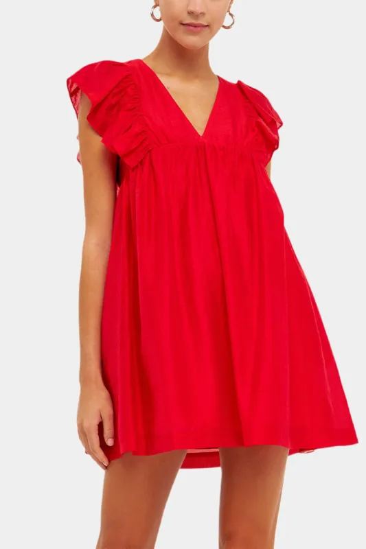 Ruffled V-Neck Mini Flounce Dress sold by Lord & Taylor