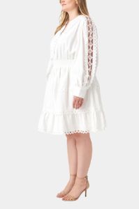 Lace Trim Mini Dress sold by Lord & Taylor