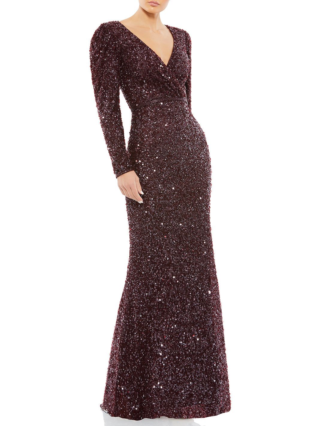 Long Sleeve Empire Sequin Gown sold by Lord & Taylor product image thumbnail 5
