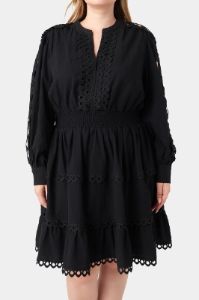 Lace Trim Mini Dress sold by Lord & Taylor