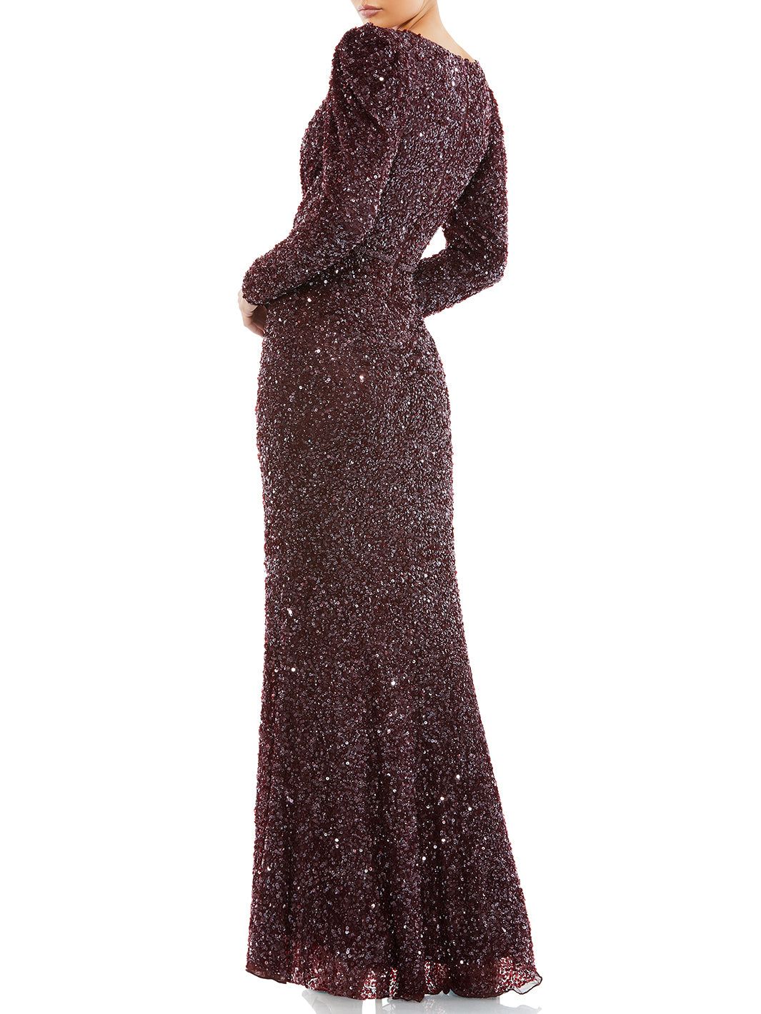 Long Sleeve Empire Sequin Gown sold by Lord & Taylor product image thumbnail 2