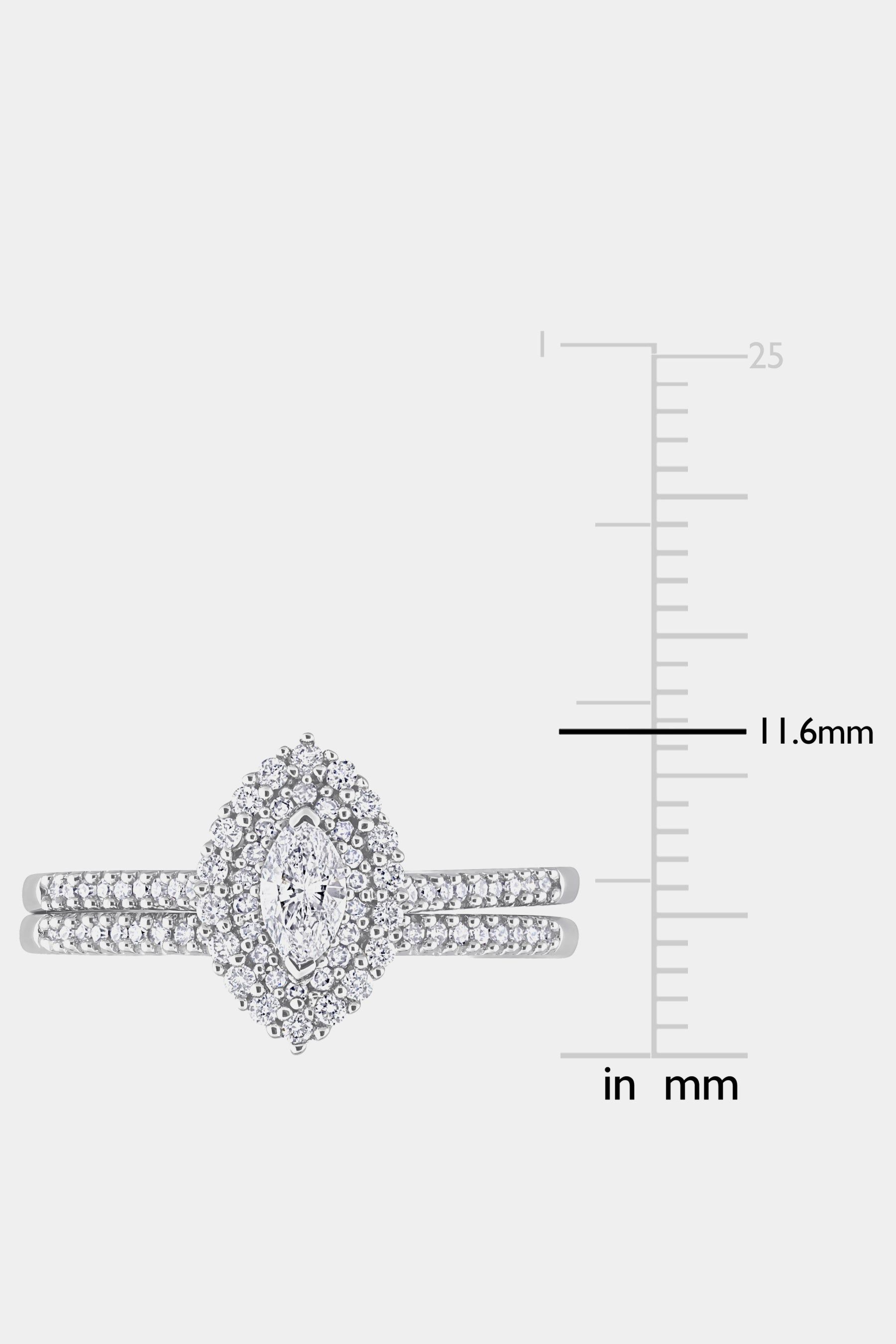 Diamond Marquise Double Halo 14k White Gold Ring sold by Lord & Taylor product image thumbnail 6
