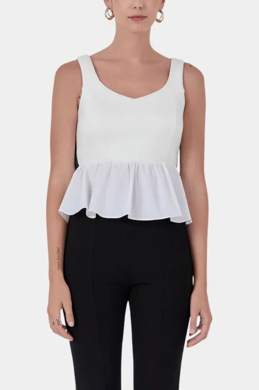 Back Bow Contrast Top sold by Lord & Taylor