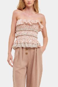 Floral Smocked Sleeveless Top sold by Lord & Taylor
