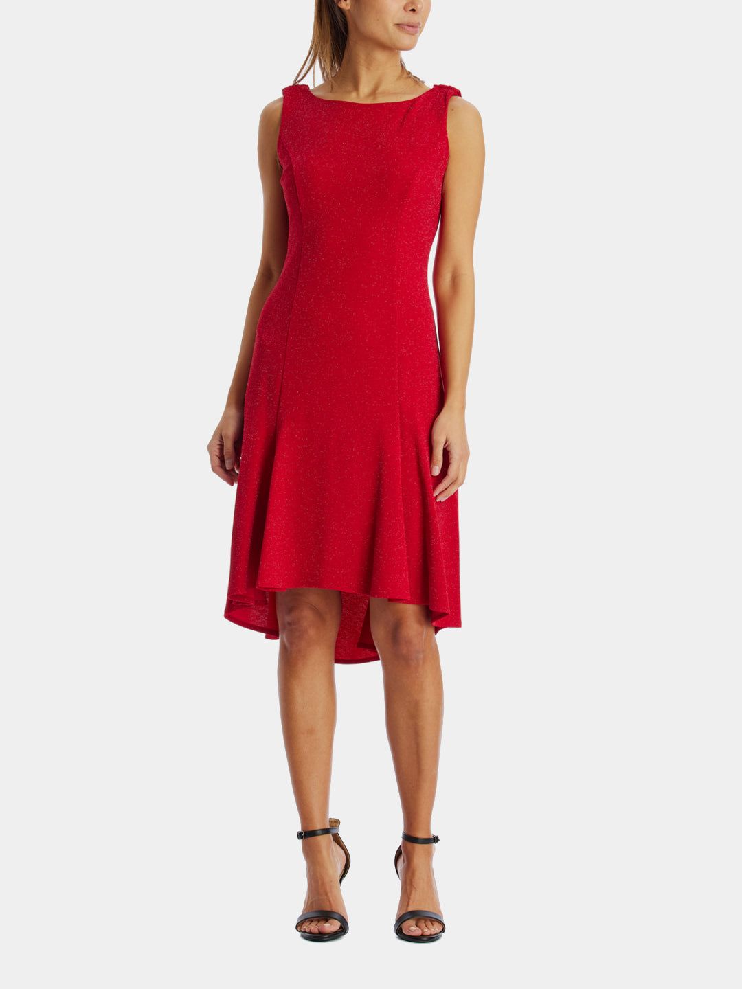 Metallic Knit Cowl Back Dress sold by Lord & Taylor product image thumbnail 3