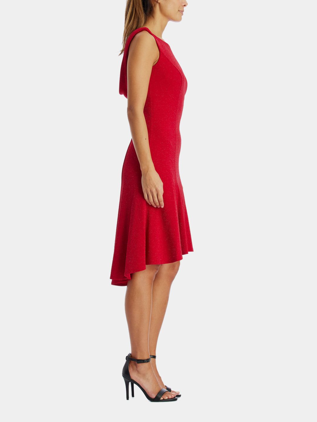 Metallic Knit Cowl Back Dress sold by Lord & Taylor product image thumbnail 4