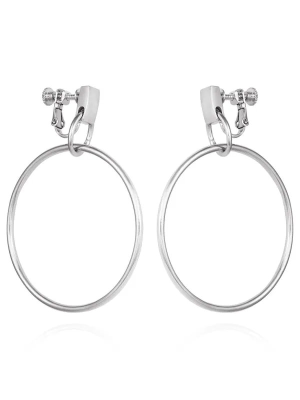 Stylish Drop Hoop Clip On Earrings sold by Lord & Taylor
