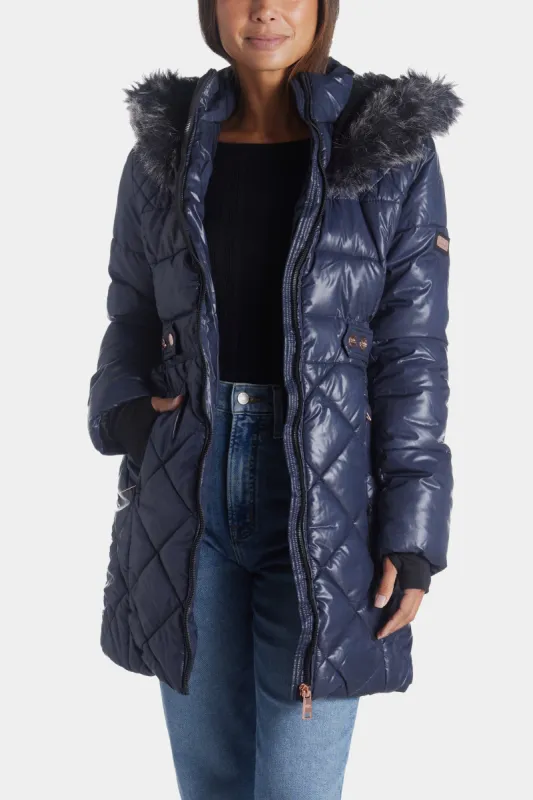 Hooded Mid-Length Puffer Jacket sold by Lord & Taylor