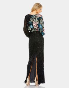 Embellished Multi Color Floral High Neck Gown sold by Lord & Taylor