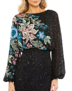 Embellished Multi Color Floral High Neck Gown sold by Lord & Taylor