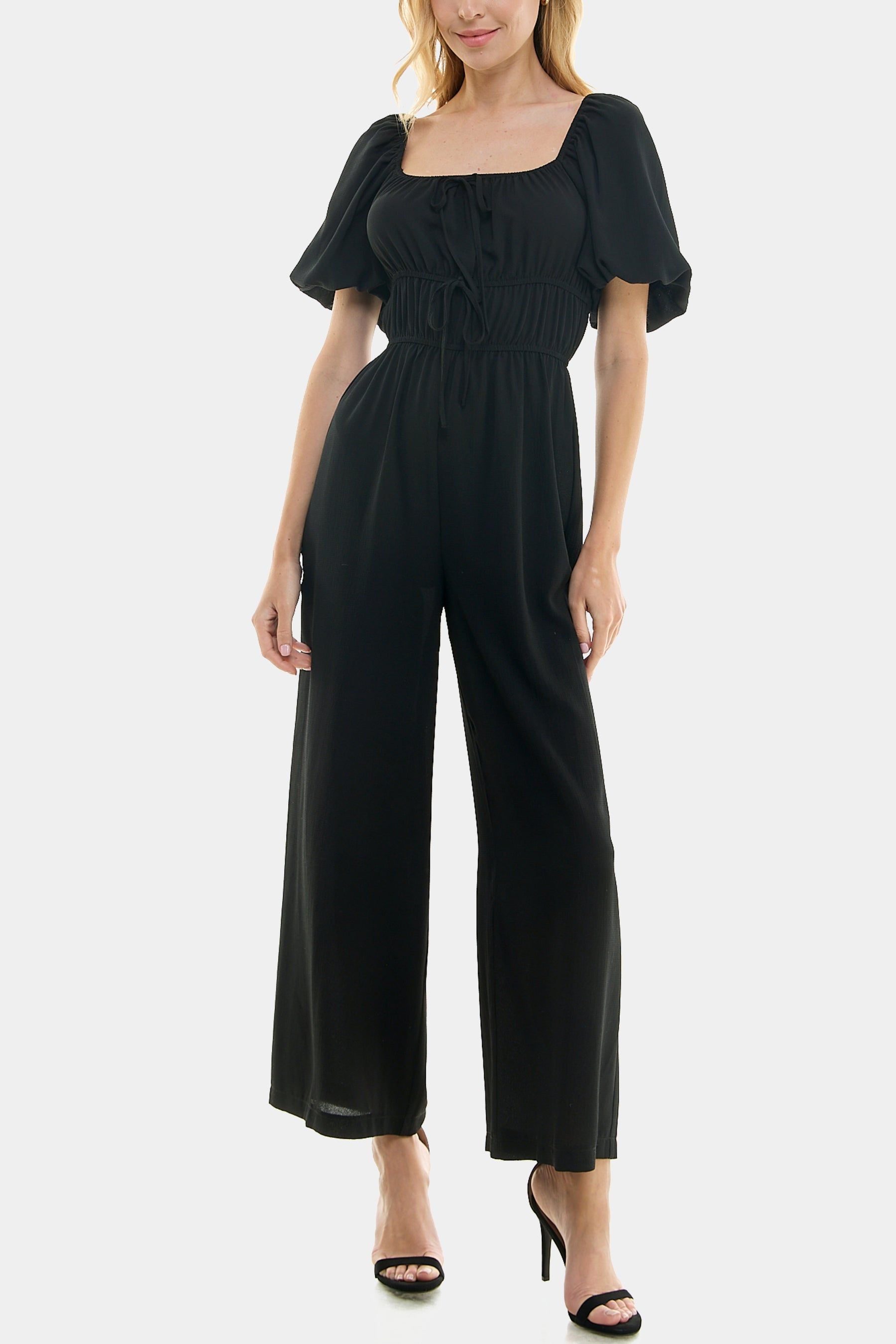 Short Bubble Sleeve Square Neck Romper sold by Lord & Taylor