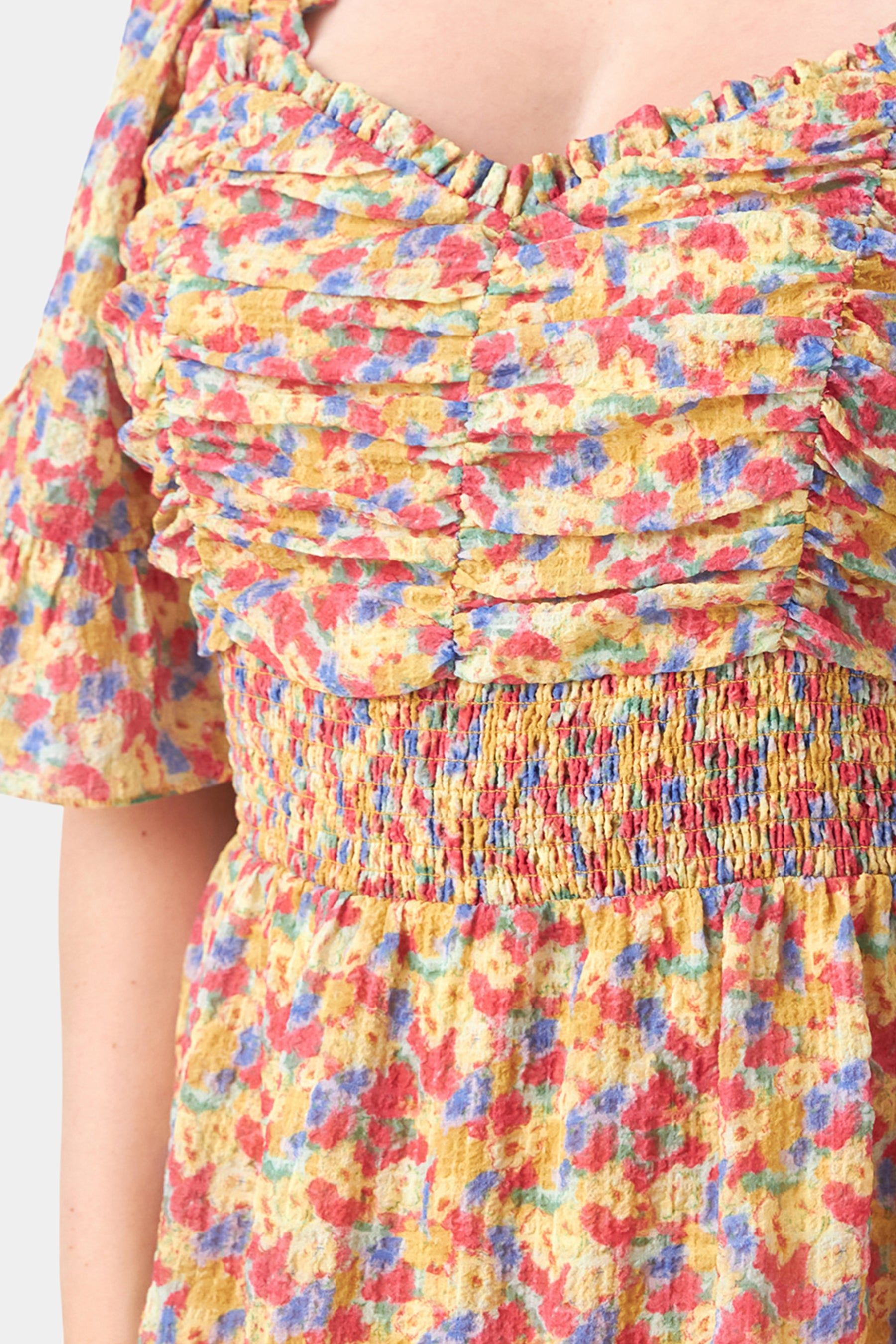 Floral Smocked Ruffle Tiered Maxi Dress sold by Lord & Taylor product image thumbnail 3