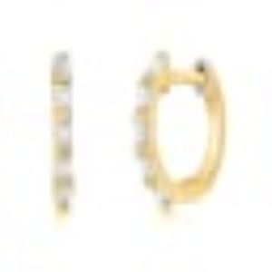 14K Gold Baguette Diamond Huggie sold by Lord & Taylor