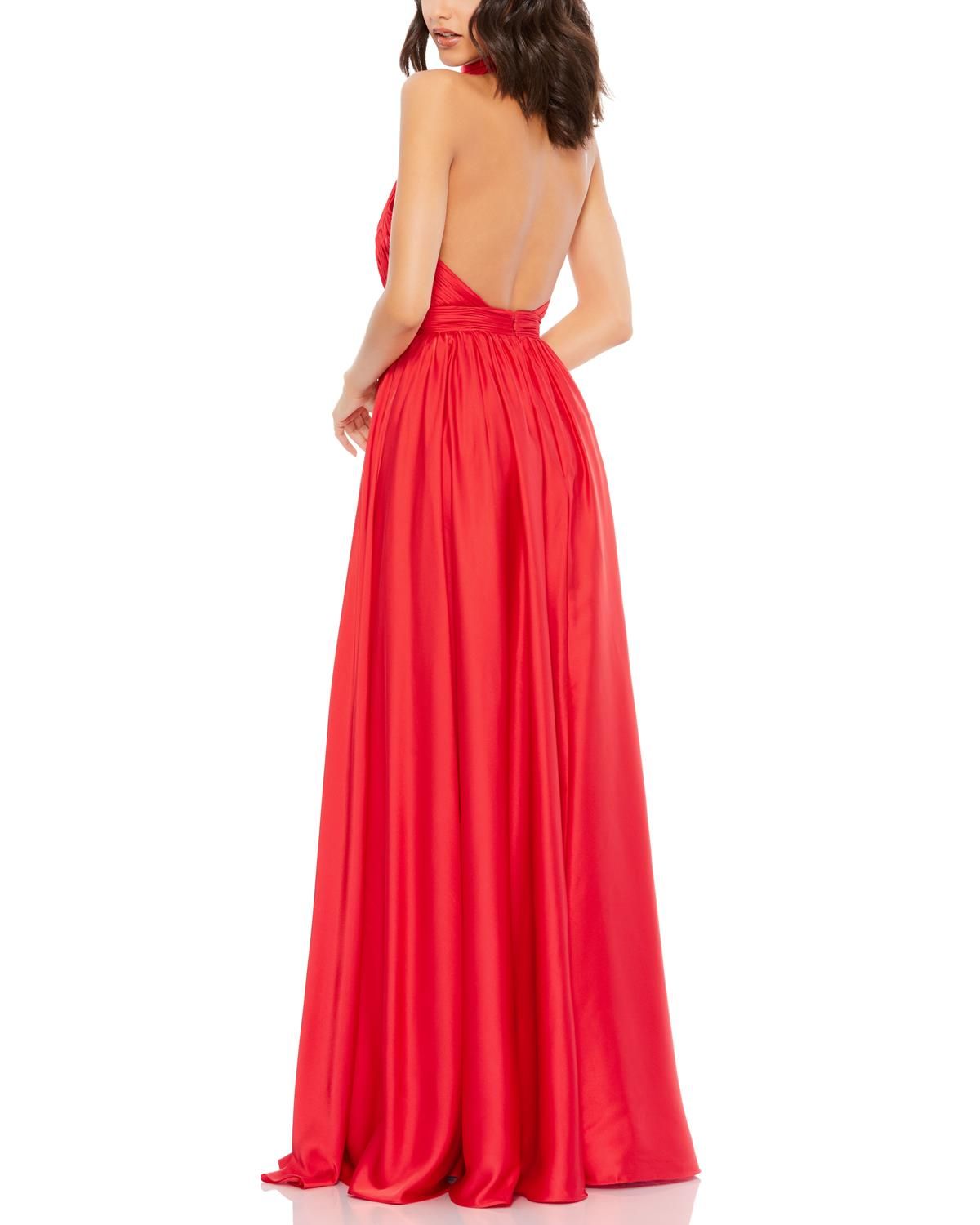 Halter Neck Rouched Empire Waist Gown sold by Lord & Taylor product image thumbnail 2