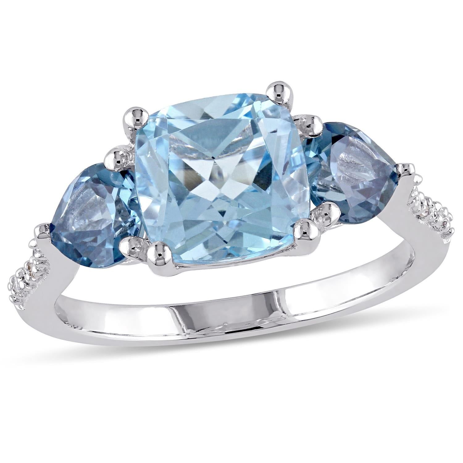 Blue Topaz and Diamond Heart Ring sold by Lord & Taylor