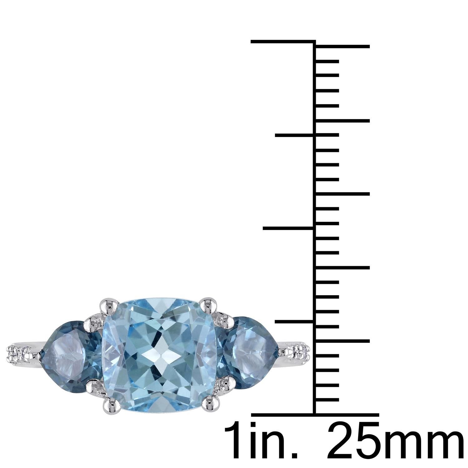Blue Topaz and Diamond Heart Ring sold by Lord & Taylor product image thumbnail 3