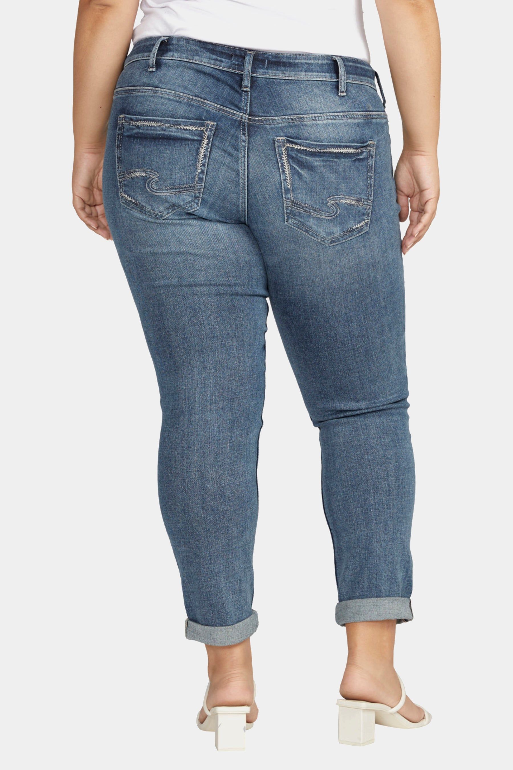 Girlfriend Mid Rise Slim Leg Jeans sold by Lord & Taylor product image thumbnail 3