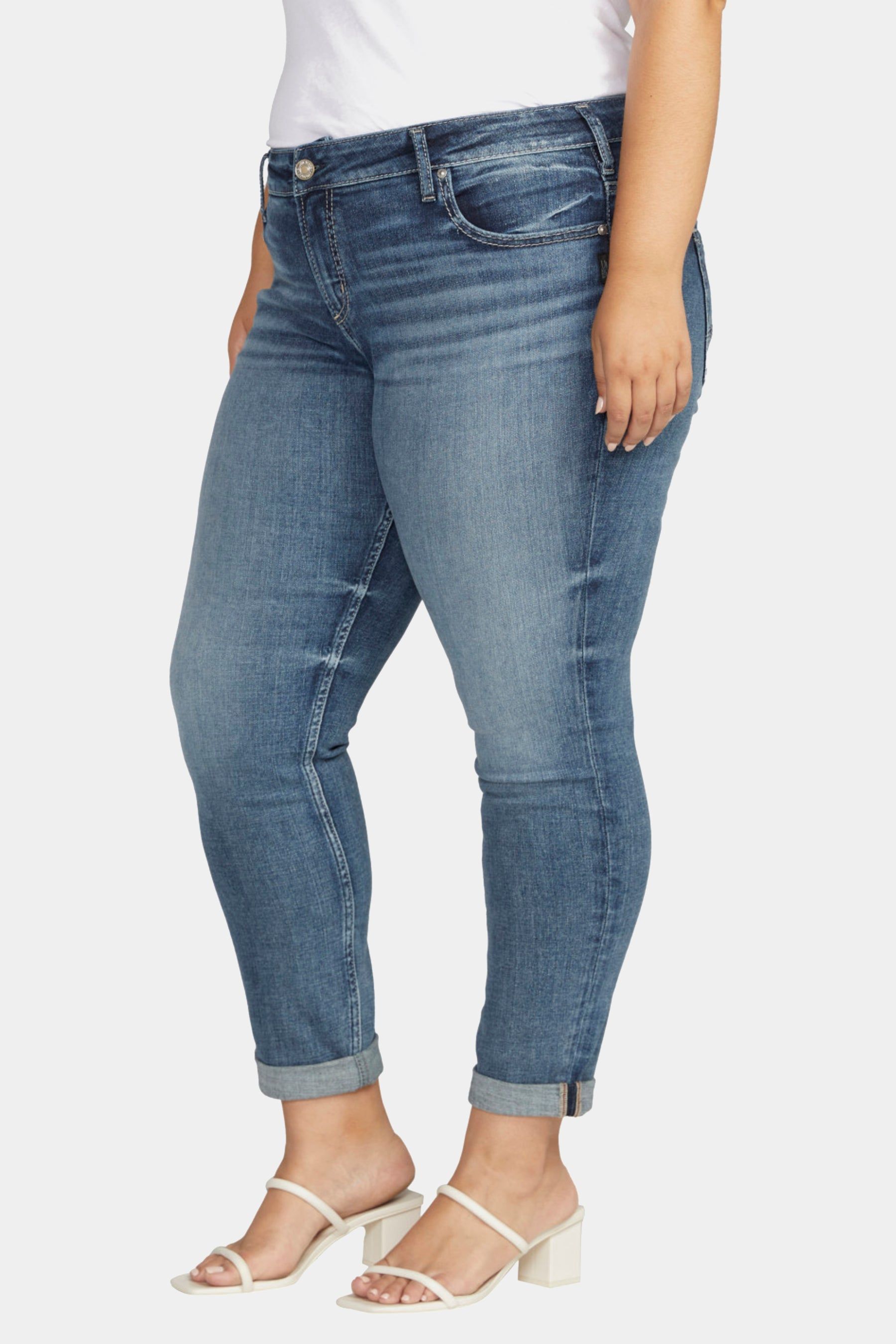 Girlfriend Mid Rise Slim Leg Jeans sold by Lord & Taylor product image thumbnail 2