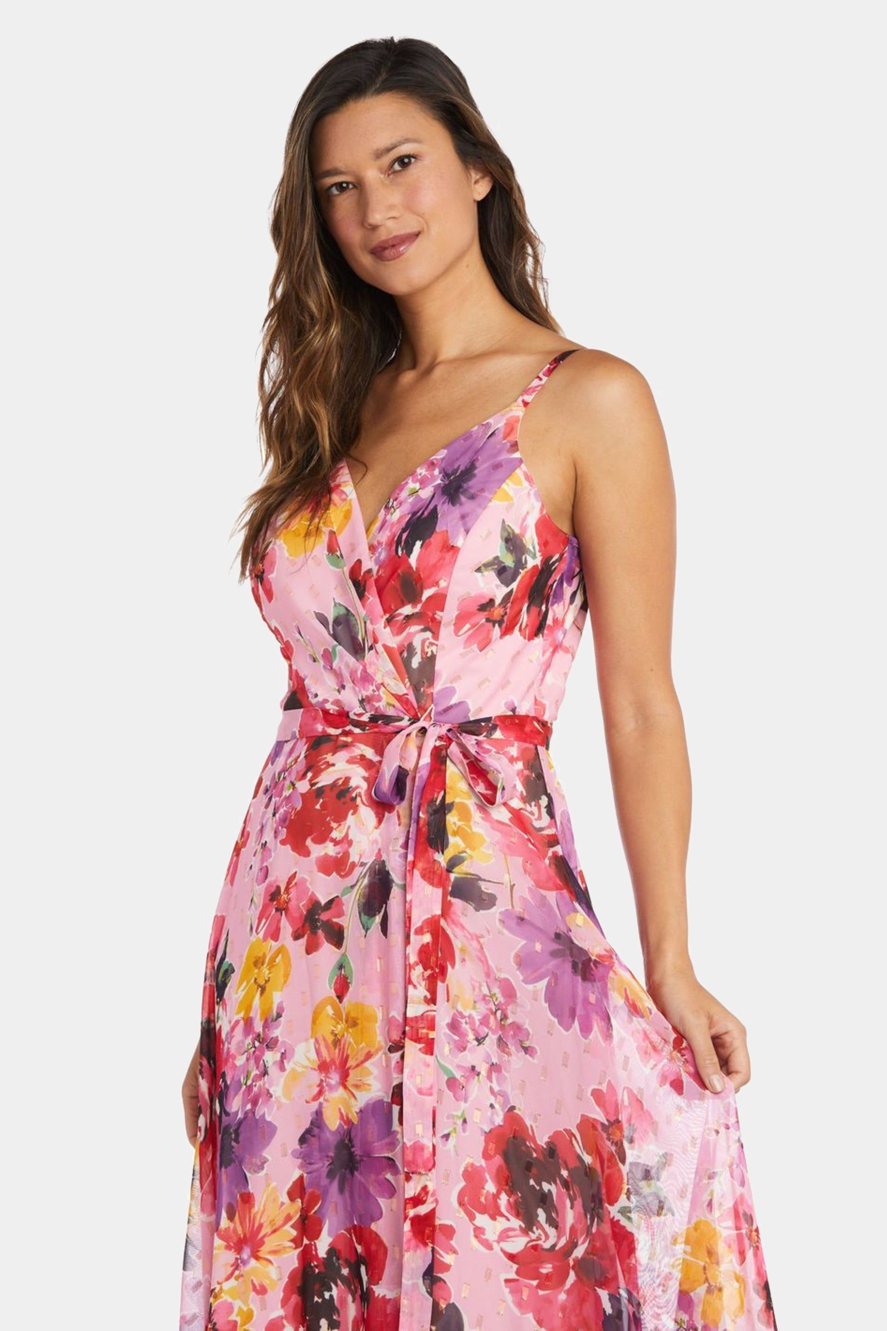 Floral Tie-Waist Mock-Wrap Dress sold by Lord & Taylor product image thumbnail 2