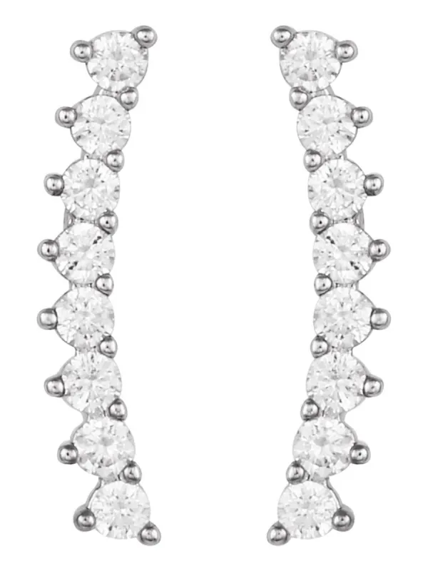Cubic Zirconia Stone Studded Climber Earrings sold by Lord & Taylor