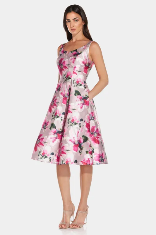 Floral Mikado Fit And Flare sold by Lord & Taylor