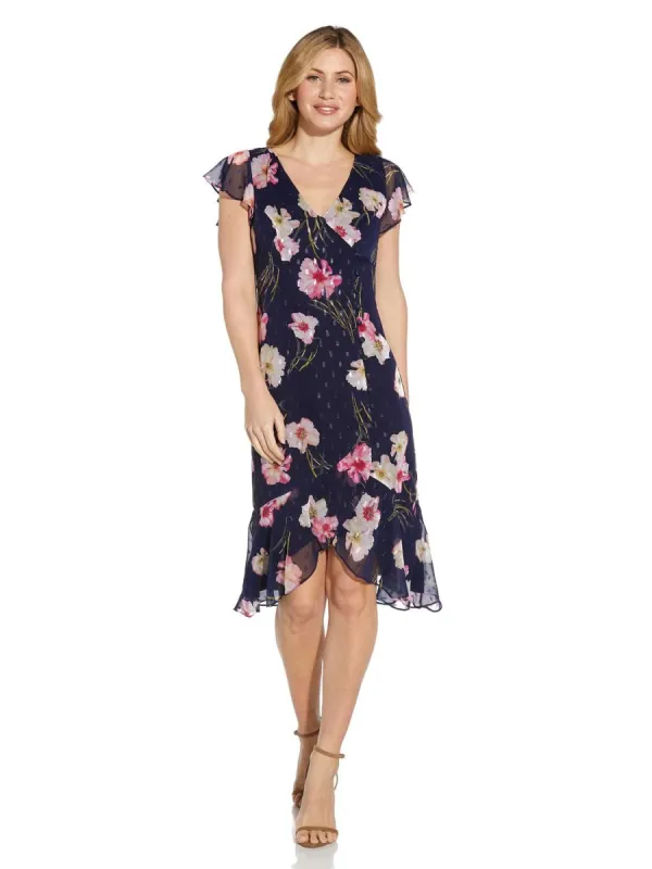 Metallic Chiffon Button Dress sold by Lord & Taylor