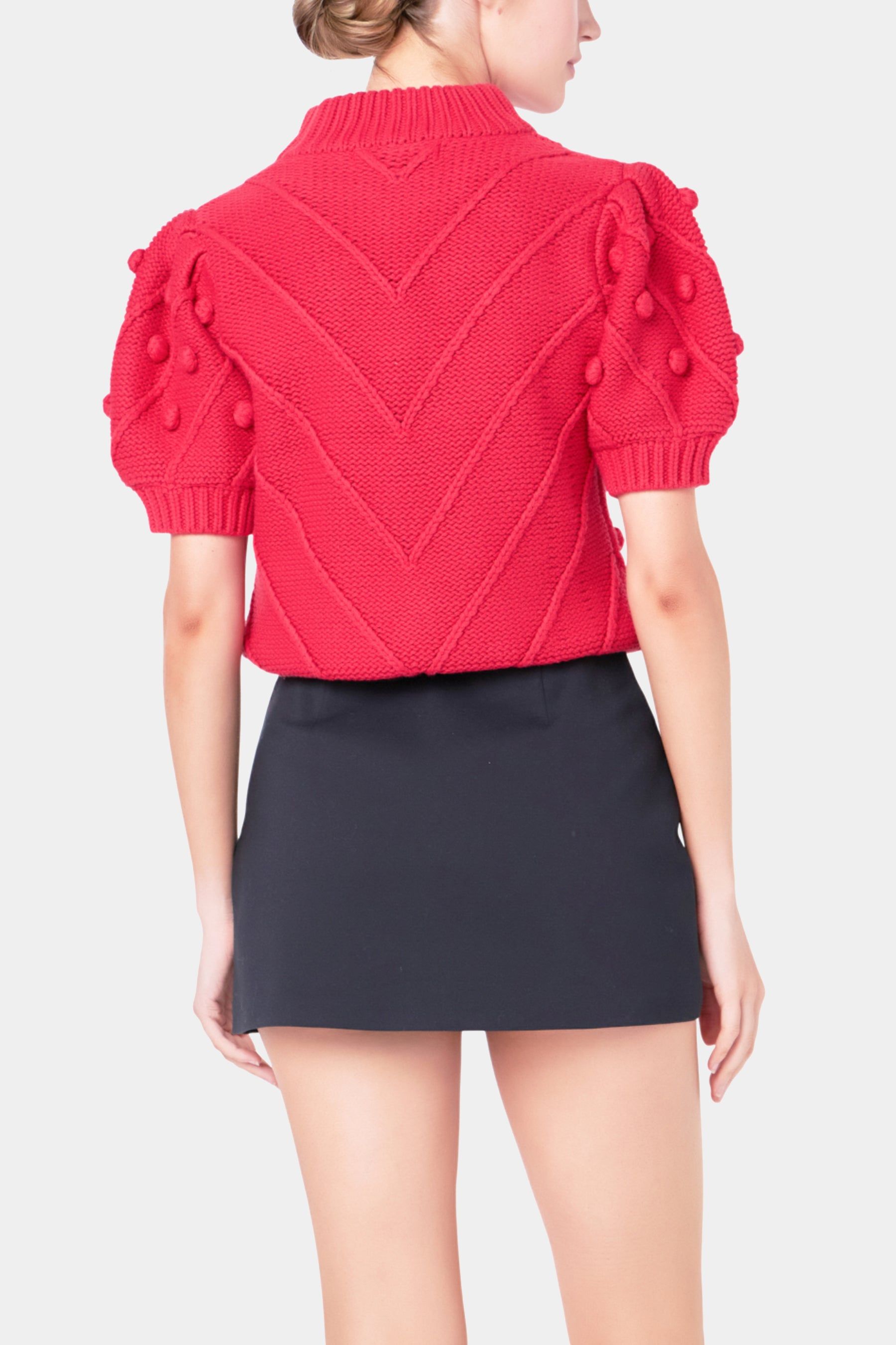 Puff Sleeve Pom Pom Sweater sold by Lord & Taylor product image thumbnail 4