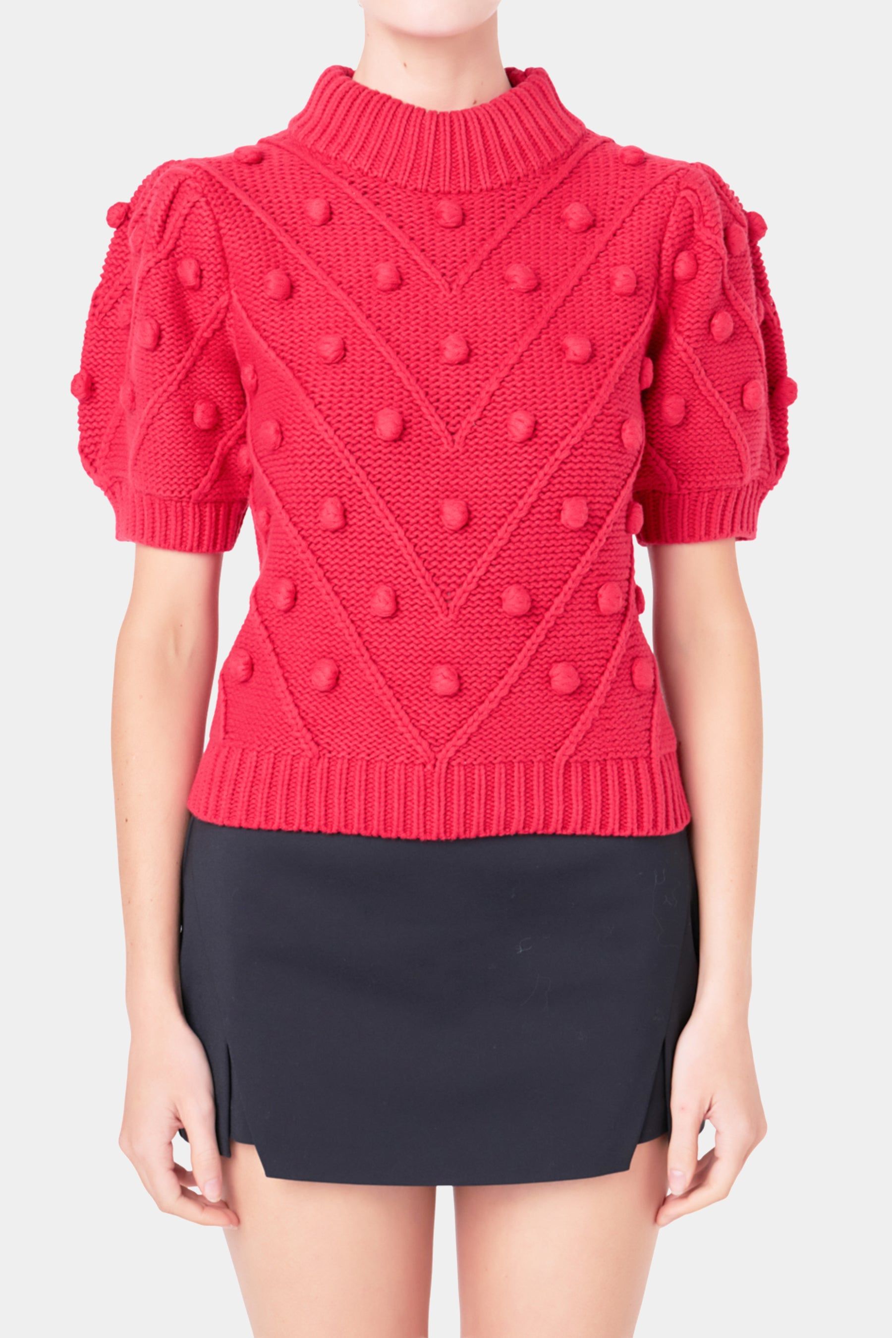 Puff Sleeve Pom Pom Sweater sold by Lord & Taylor product image thumbnail 10