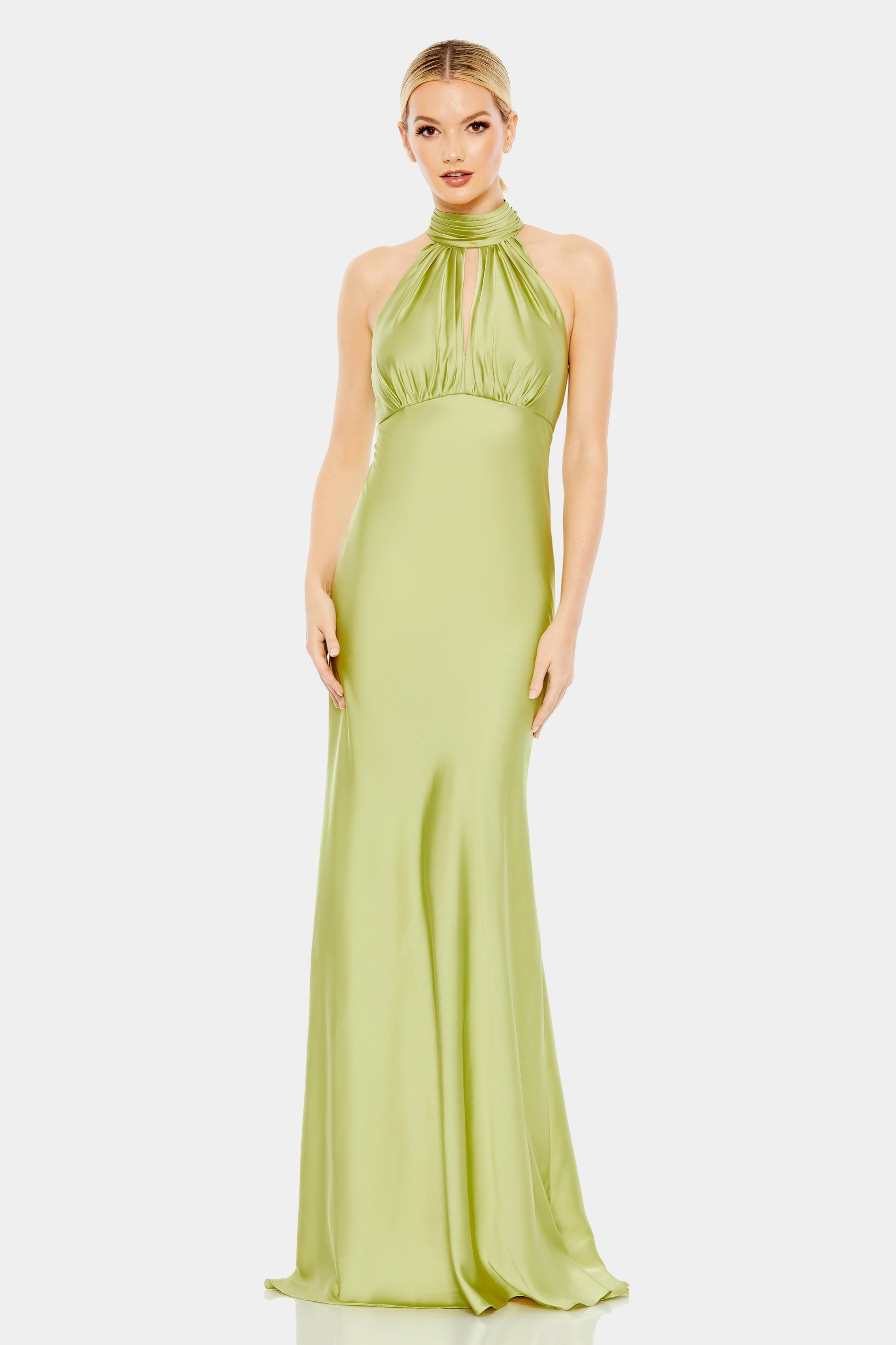 Keyhole Halter Empire Waist Gown sold by Lord & Taylor