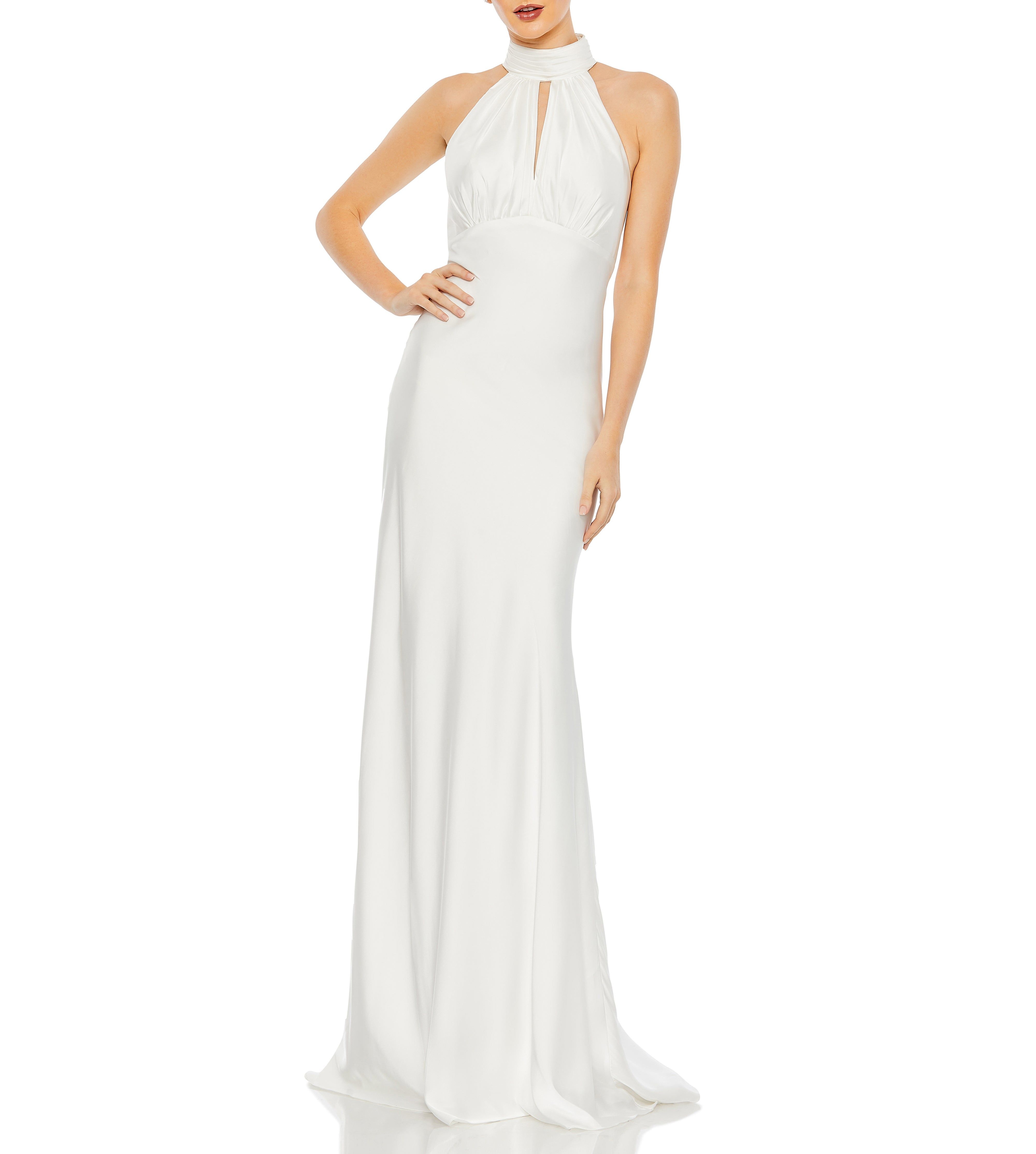 Keyhole Halter Empire Waist Gown sold by Lord & Taylor product image thumbnail 12