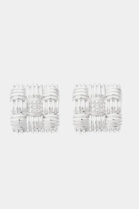 Sterling Silver & White Topaz Square Earrings sold by Lord & Taylor