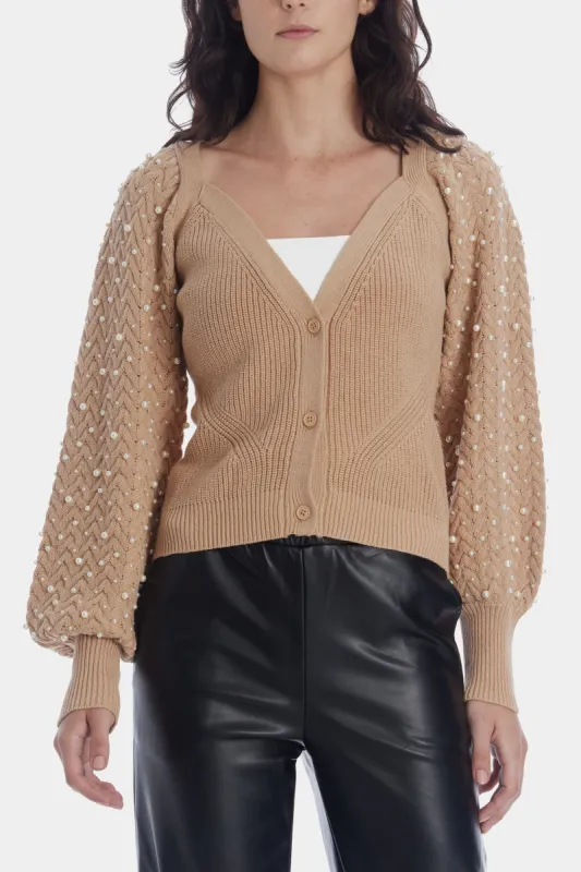 Pearl Chevron Detail Cardigan sold by Lord & Taylor