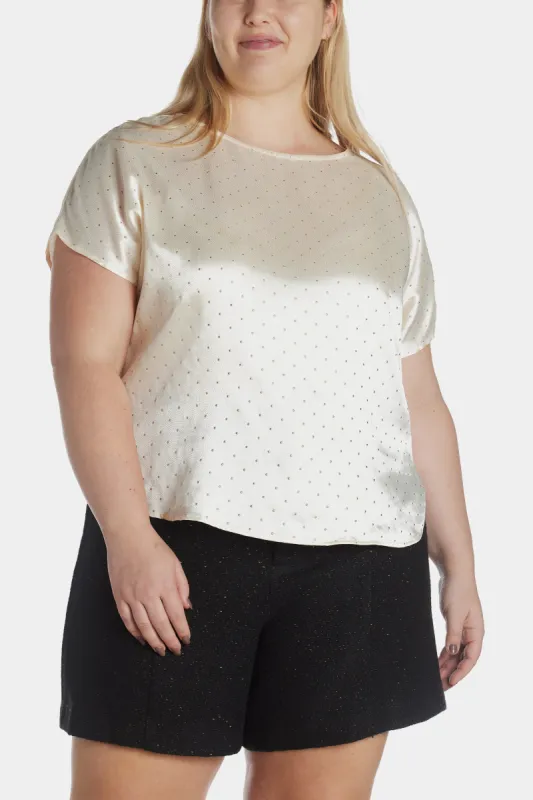 Dew Drop Short Sleeve  Bateau Neck Blouse sold by Lord & Taylor