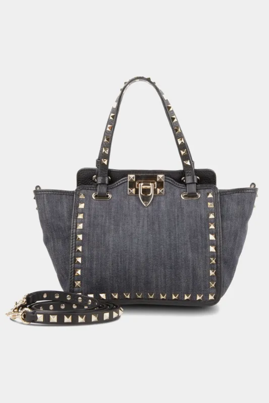 Denim Trapeze Mini Tote Bag sold by Lord & Taylor