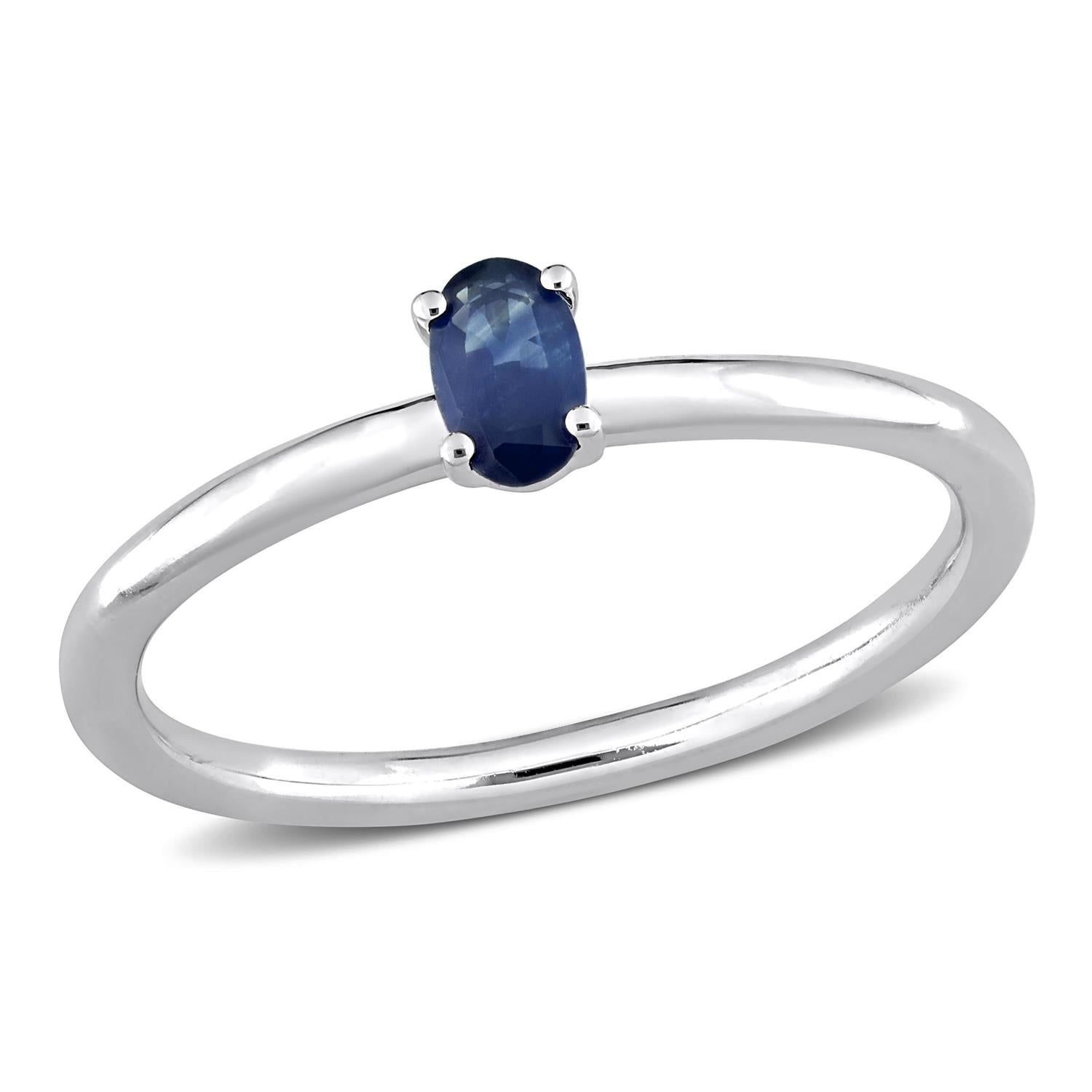 10k White Gold Blue Sapphire Stackable Ring sold by Lord & Taylor product image thumbnail 6