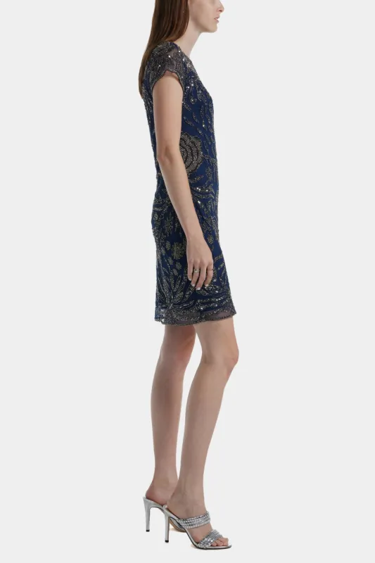 Short Sleeve Beaded Mini Dress sold by Lord & Taylor