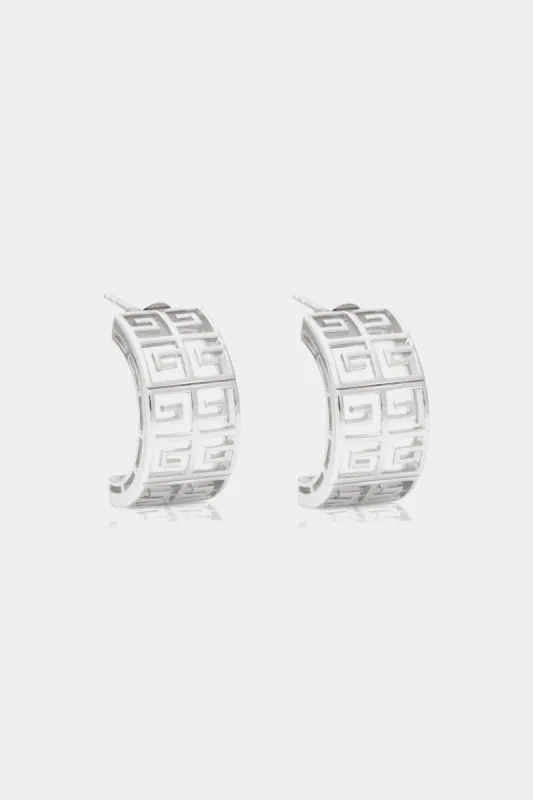 Sterling Silver Greek Key Hoop Earrings sold by Lord & Taylor