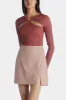 Long Sleeve Knit Top With Front Cut Out Details sold by Lord & Taylor