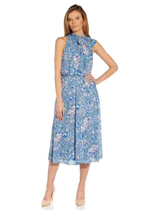 Floral Printed Tie Neck Dress sold by Lord & Taylor