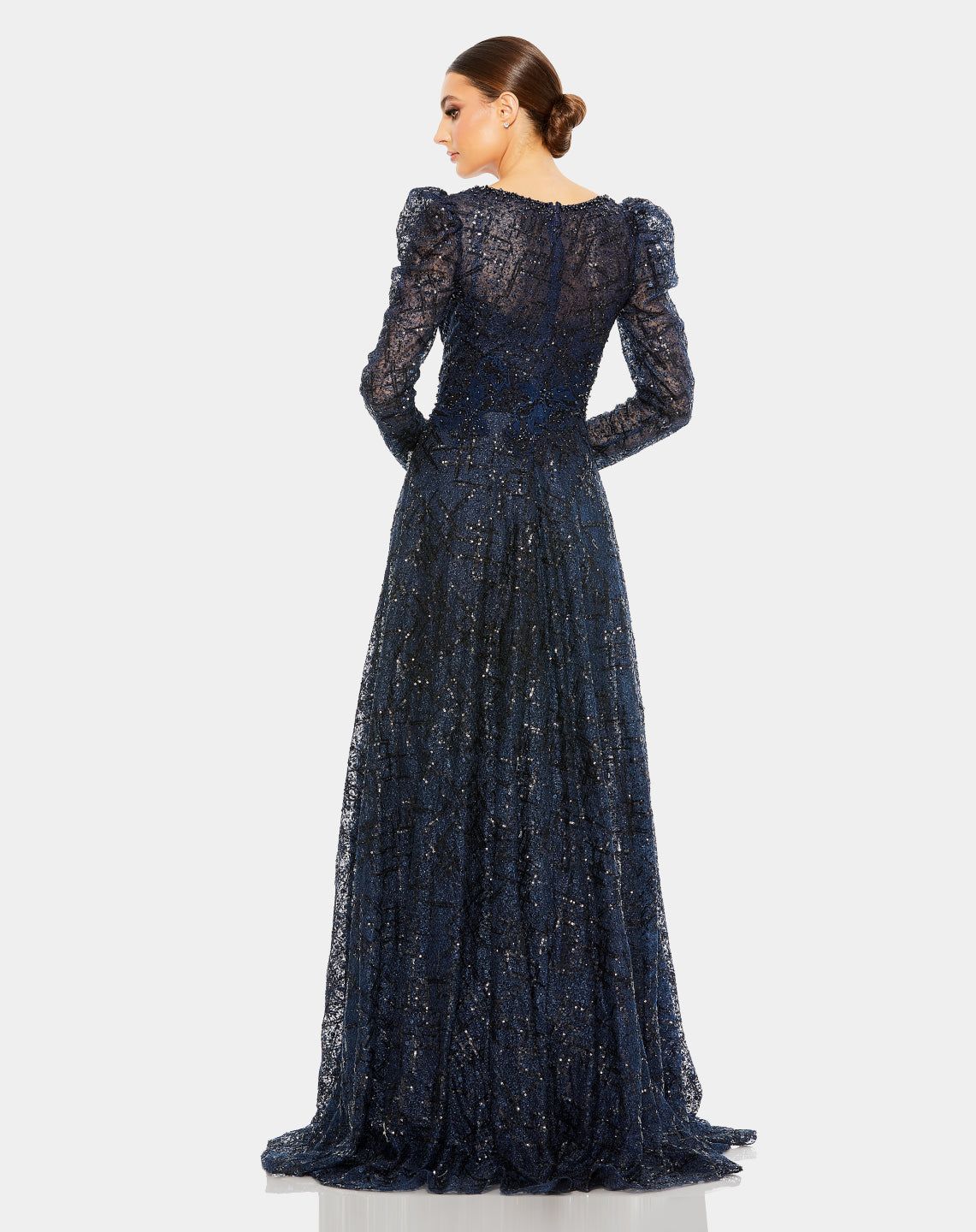 Embellished V Neck Long Sleeve A Line Gown sold by Lord & Taylor product image thumbnail 4