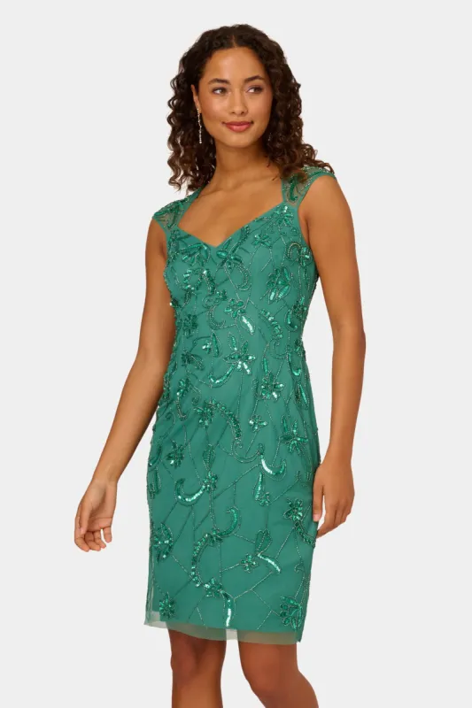Beaded Mesh Dress sold by Lord & Taylor