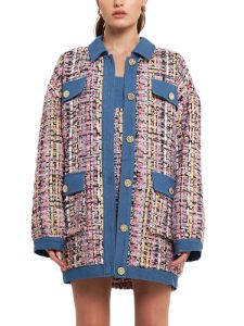 Tweed & Denim Combo Jacket sold by Lord & Taylor