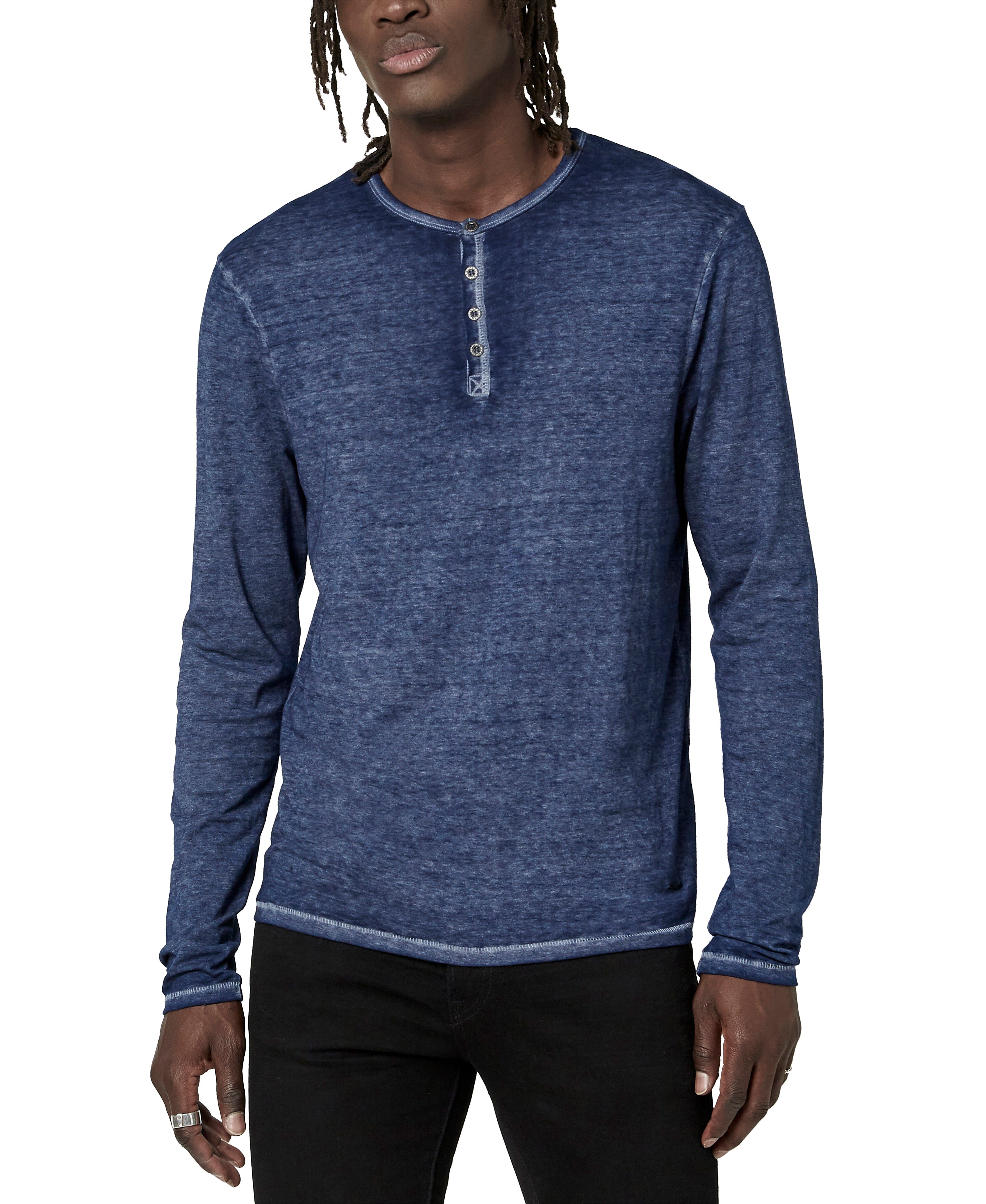 Kaduk Burnout Henley Shirt sold by Lord & Taylor product image thumbnail 14