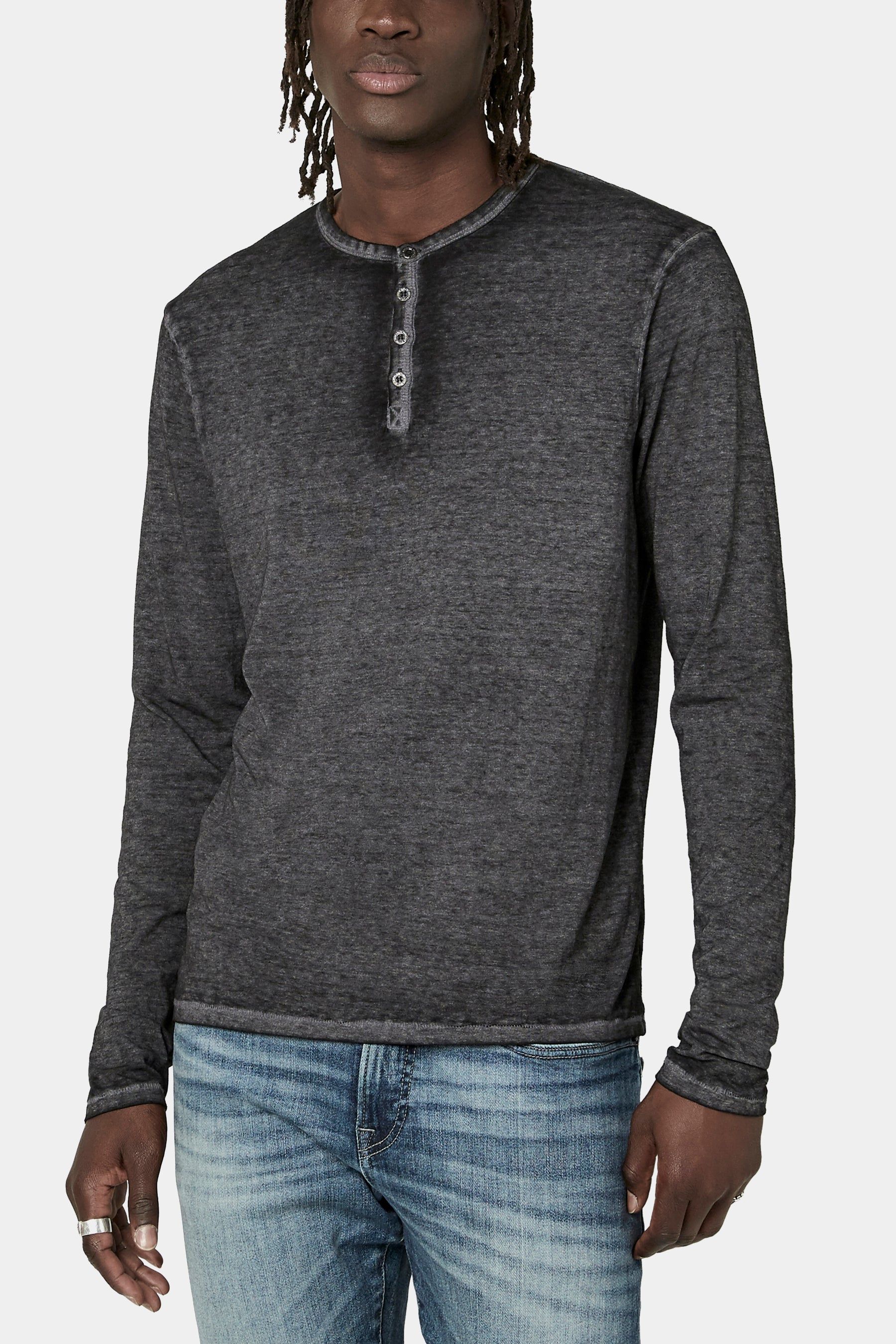 Kaduk Burnout Henley Shirt sold by Lord & Taylor product image thumbnail 3