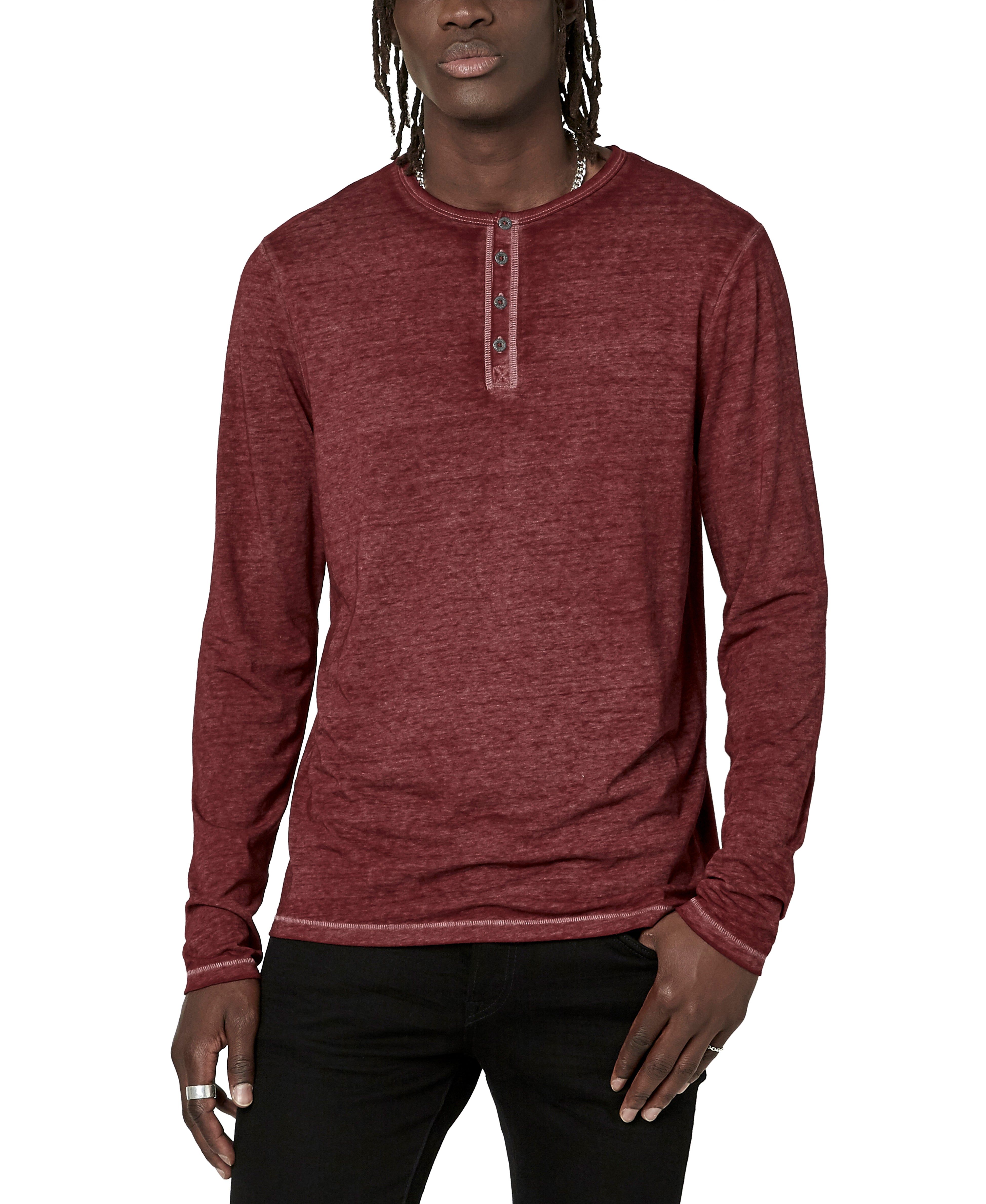 Kaduk Burnout Henley Shirt sold by Lord & Taylor product image thumbnail 13