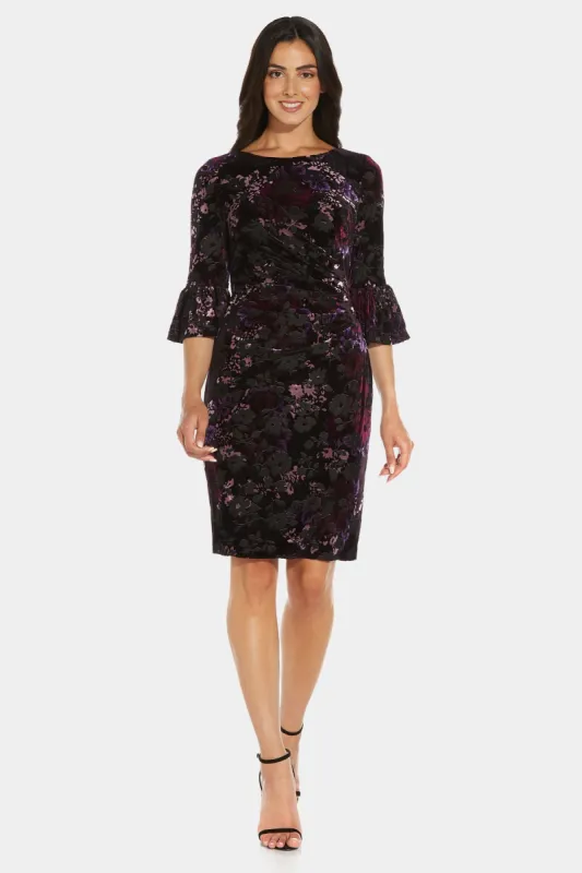 Printed Velvet Burnout Sheath sold by Lord & Taylor