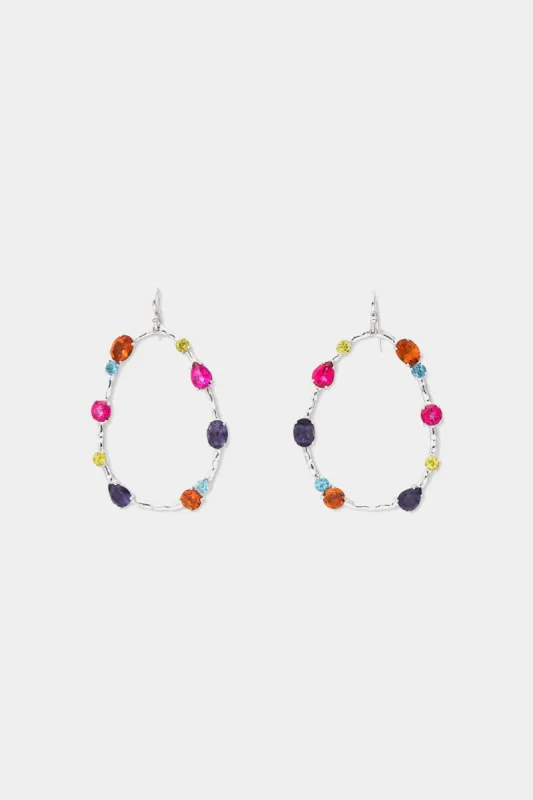 Sterling Silver Multicolor Stone Earrings sold by Lord & Taylor