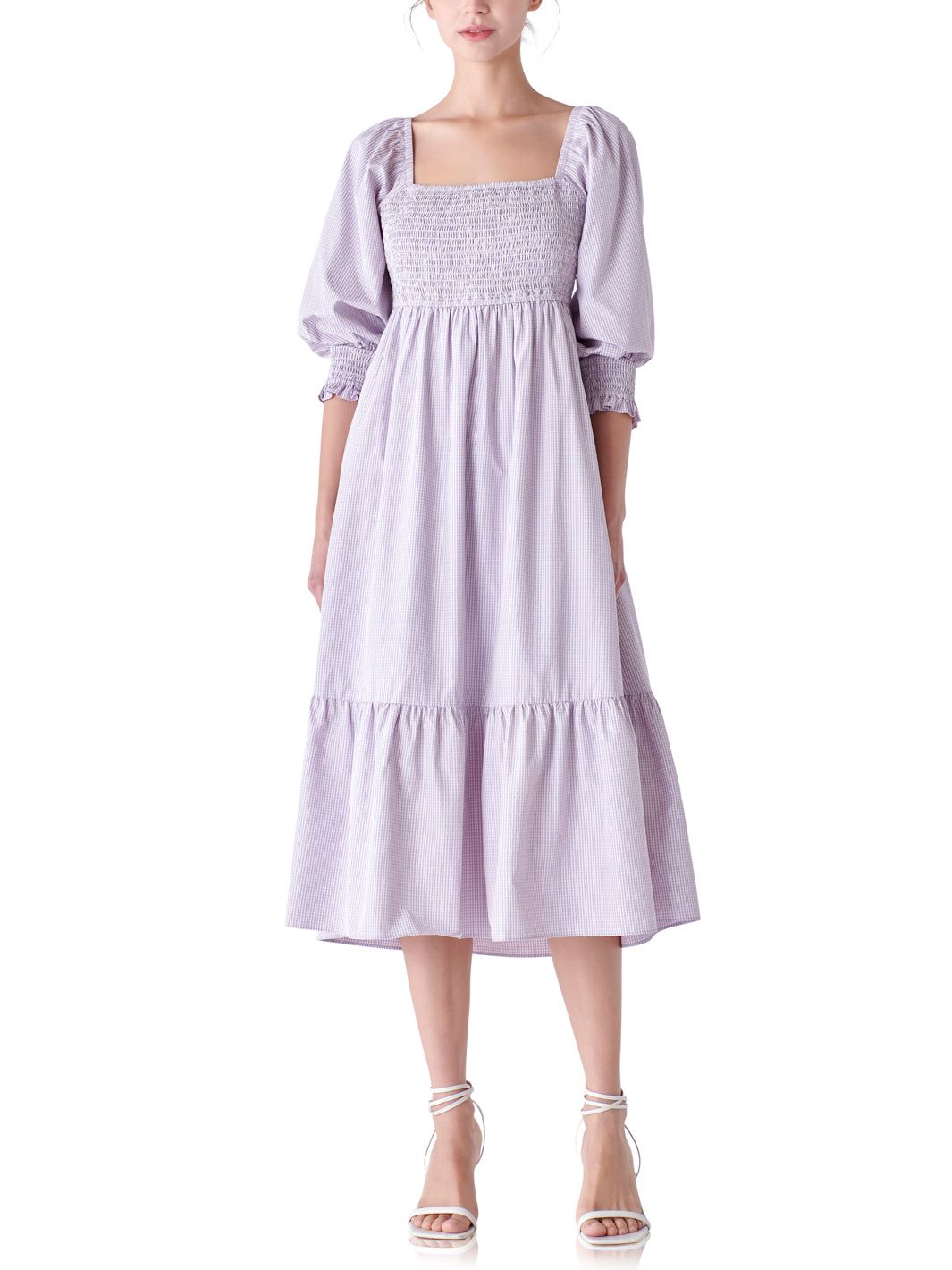 Gingham Smocked Maxi Dress sold by Lord & Taylor product image thumbnail 6