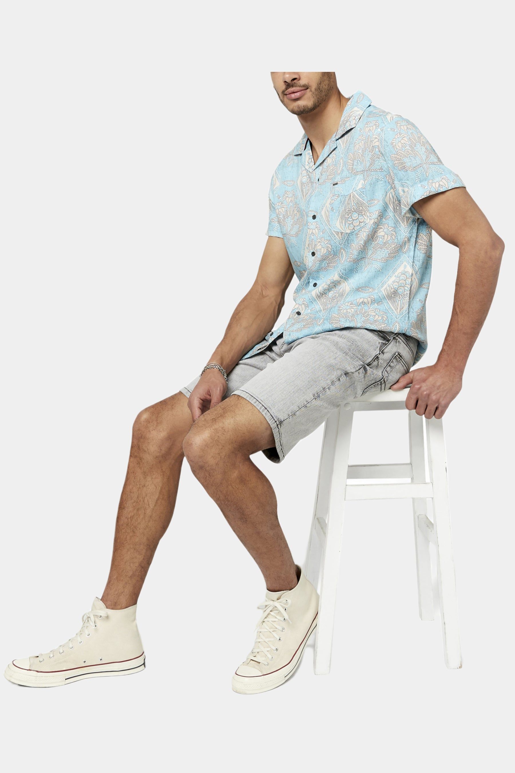 Relaxed Straight Dean Acid Creased Shorts sold by Lord & Taylor product image thumbnail 4